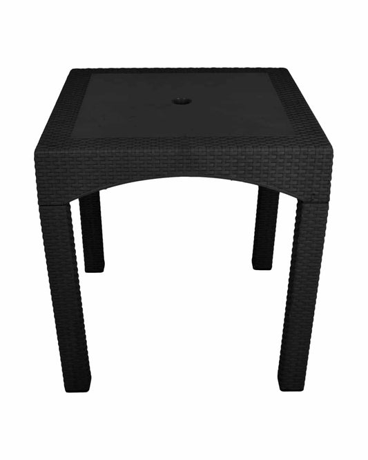 Safeer Fayrouz Square Table 70 Cm - Patio Table - Plastic Leg - Black