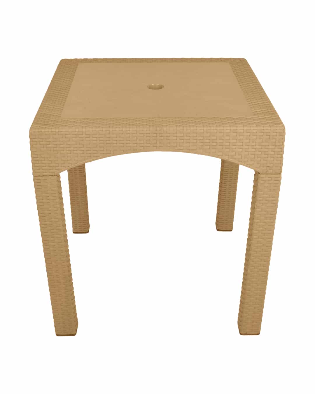 Safeer Fayrouz Square Table 70 Cm - Patio Table - Plastic Leg - BeigeCafe