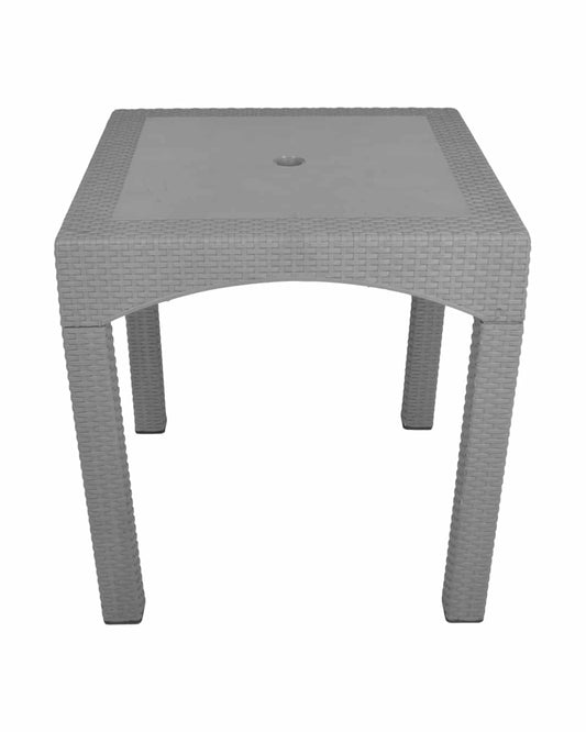 Safeer Fayrouz Square Table 70 Cm - Patio Table - Plastic Leg - Grey