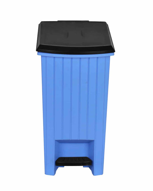 Safeer Diamond Dustbin 25 L - With Lid And Pedal - Blue And Black