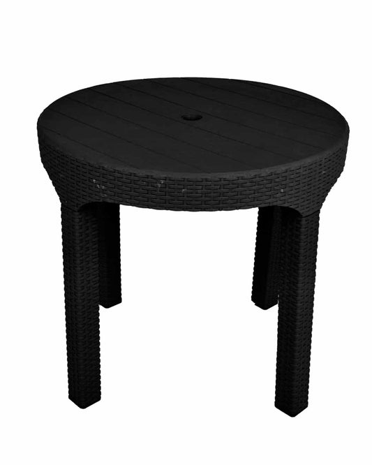 Safeer Fayrouz Round Table 80 Cm - Patio Table - Plastic Leg - Black
