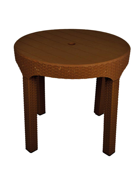 Safeer Fayrouz Round Table 80 Cm - Patio Table - Plastic Leg - Brown