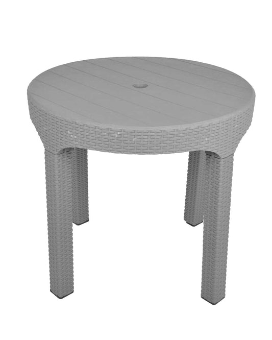 Safeer Fayrouz Round Table 80 Cm - Patio Table - Plastic Leg - Grey
