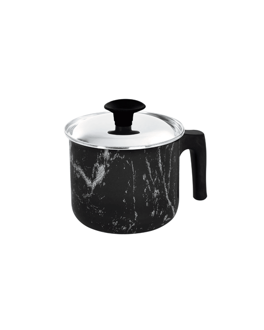 Grandi Cook Marble Laban 14 Cm with Stainless Cover - Marble Black