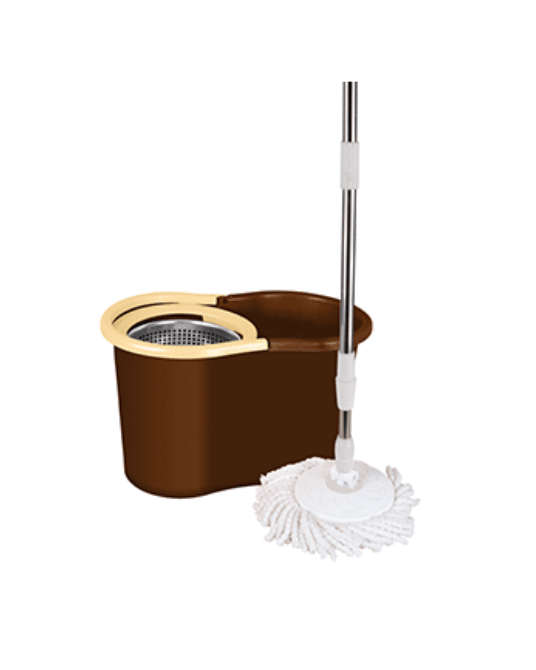 Helal and star Bucket with Spin Metal Wringer Brown