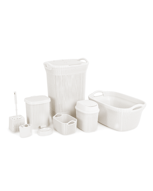 El helal and star Palm set of 8 White