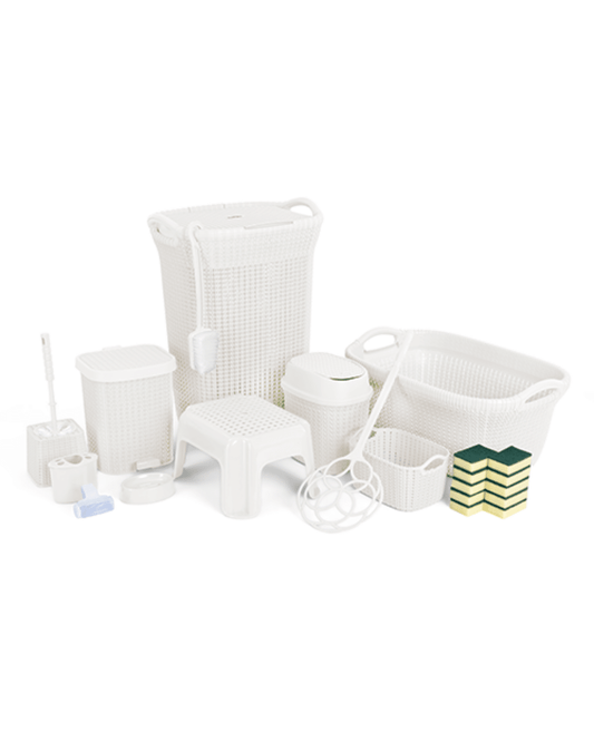El helal and star Palm set of 13 White