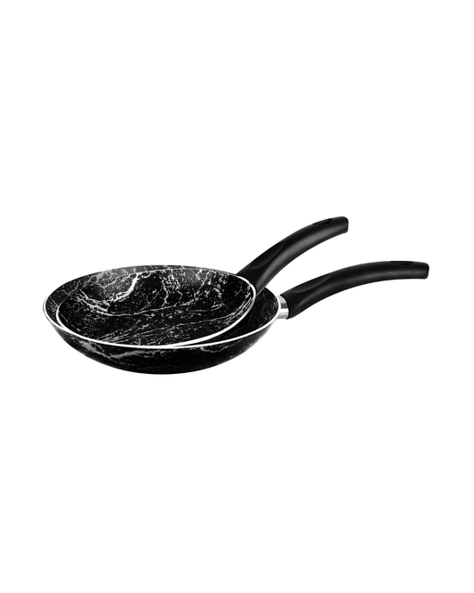 Grandi Cook Marble Frypan Set of 2 Pieces 20 / 24 - Marble Black