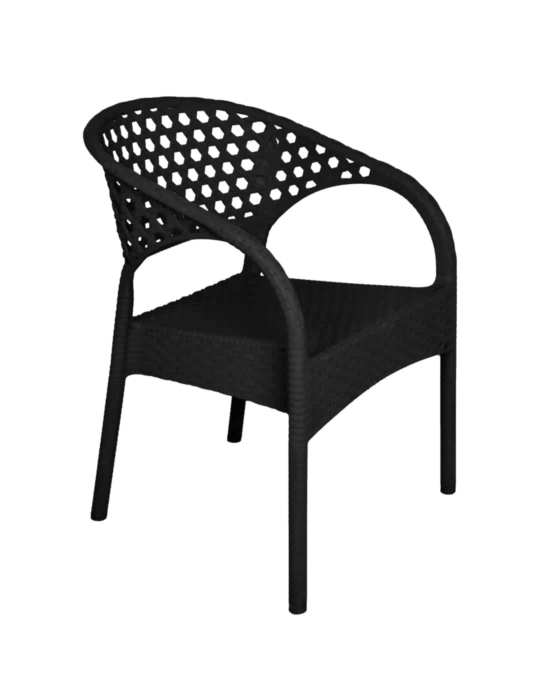 Safeer New Bambo Chair - Armchair - Plastic Leg - Black