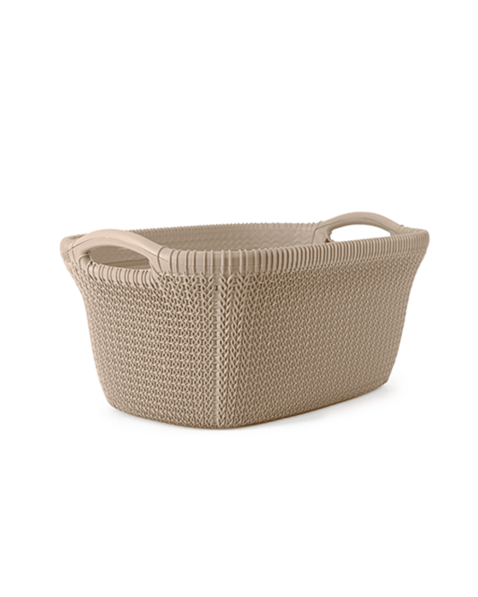 El helal and star Laundry Basket Palm Oval BeigeCafe