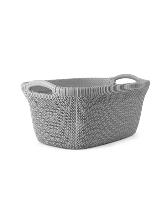 El helal and star Laundry Basket Palm Oval Gray