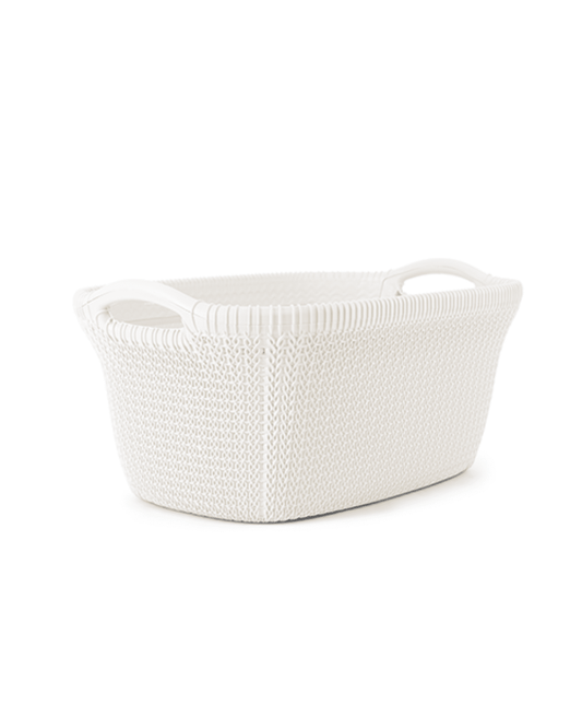 El helal and star Laundry Basket Palm Oval White