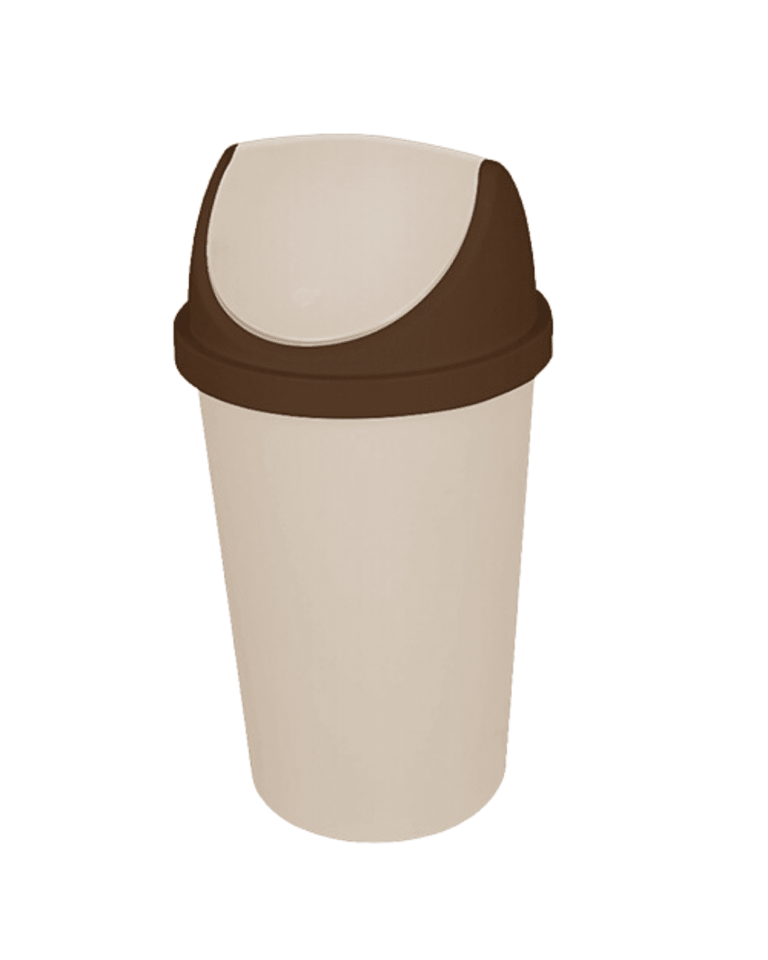 El helal and star Garbage Bin Roma 45 Liters BeigeCafe and Brown