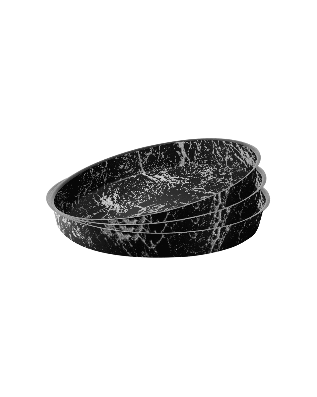 Grandi Cook Marble Pizza Tray Set of 3 Pieces 26 / 28 / 30 - Marble Black