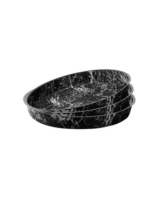 Grandi Cook Marble Pizza Tray Set of 3 Pieces 26 / 28 / 30 - Marble Black