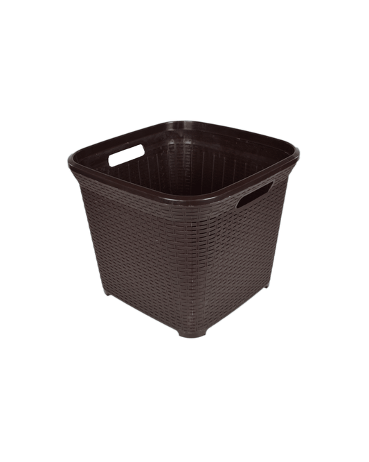 El helal and star Laundry Basket Rattan Square Brown