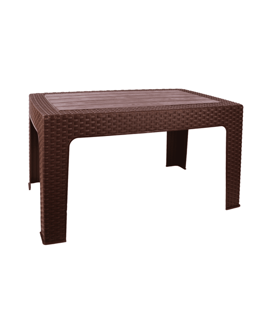 El helal and star Table Rattan Wood Brown