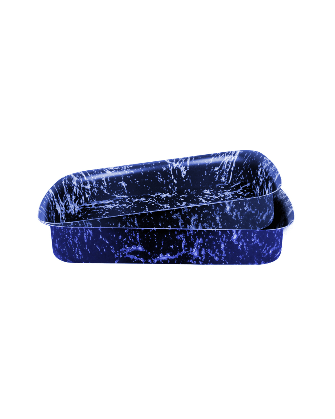 Grandi Cook Marble Rectangular Oven Tray Set of 2 Pieces 25 / 30 - Marble Blue