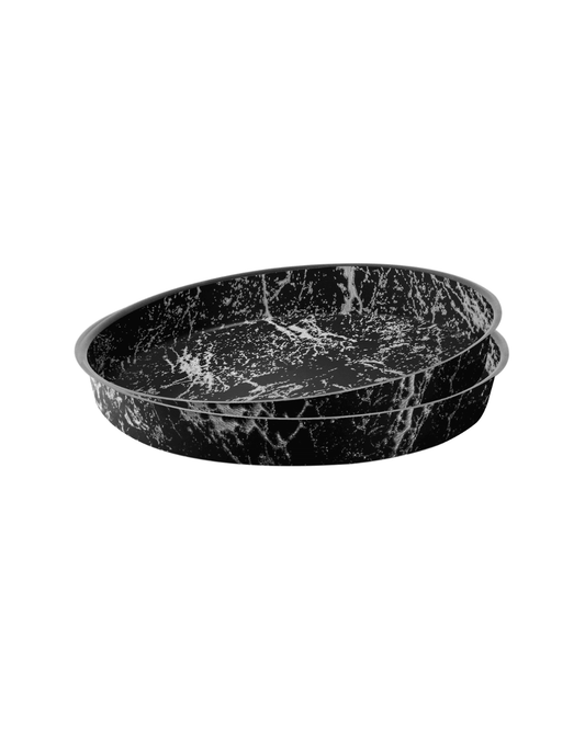 Grandi Cook Marble Pizza Tray Set of 2 Pieces 26 / 30 - Marble Black